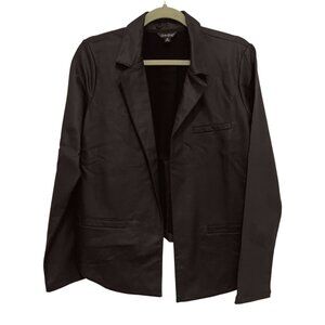 Lucky Brand‎ Blazer Jacket Womens M Black 100% Cotton NWOT